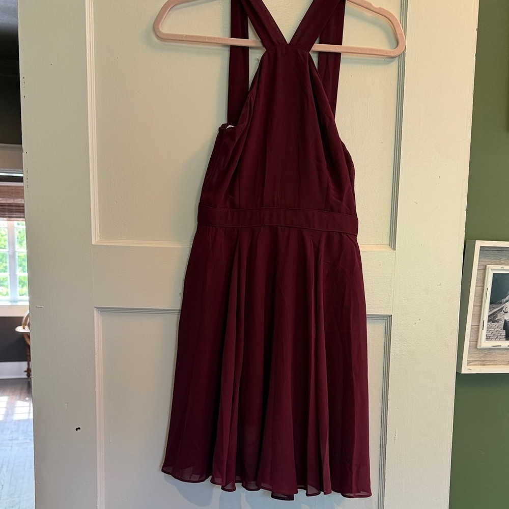Lulu's Wine Red Sleeveless Dress